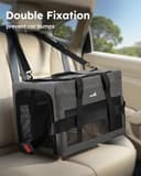 Pecute Trasportino per Gatti, Gabbia Con Struttura in Metallo, Non Facile da Deformare, Adatto per Viaggi Lunghi e Brevi, XL, Grigio - 8