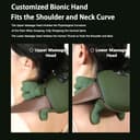 HIHOBDAY Massaggiatore per collo e spalle, a forma di mano per tessuti profondi 4D, con terapia del calore, dispositivo portatile per massaggio elettrico per alleviare il dolore - 5