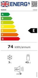 NOMAD Campervan Fridge Freezer CR50X 12/24V Integrated Refrigerator 43.4L Digital Control Panel Night Mode Reversible Door Battery Protection Ideal for Campervans Motorhomes Boats Energy Class E Black - 9