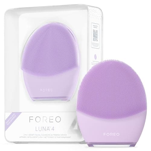 FOREO LUNA 4 - Cepillo de limpieza facial - Masajeador facial reafirmante - Cuidado antienvejecimiento - Mejora la absorción - Herramientas simples para el cuidado de la piel - Piel sensible