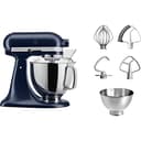 KitchenAid Batidora amasadora - Artisan - Robot de Cocina con Cabezal Inclinable - Amasadora con 5 Accesorios - Batidora de repostería con 2 boles de Acero Inoxidable - 4,8 L y 3 L - Azul tinta - 2