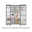 Samsung RS80F66KCFEF Side-by-Side Kühl-Gefrierkombination, AI Kühlschrank mit Gefrierfach, 178 cm, 634 l, Eis- und Wasserspender mit Festwasseranschluss, AI Voice Control & Energy Mode, Black Steel - 3