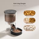 IMIPAW Automatic Cat Feeder, 5G & 2.4G WiFi Auto Dry Pet Food Dispenser with App Control, Programmable Timer, Dual Power Supply, up to 10 Meals per Day, Slow Feeder for Cats & Small Dogs - 3