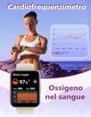 RUIMEN Smartwatch Uomo Donna Chiamate e Whatsapp Smart Watch Contapassi Cardiofrequenzimetro da polso Saturimetro Orologio Smart Fitness Sportivo Impermeabile per Android iOS Galassia - 5