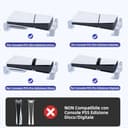 Tolesum Supporto Orizzontale per PS5 Slim/PS5 Pro, Stabile Supporto Base Antiscivolo per Facile Dissipazione del Calore Compatibile con la Console PlayStation 5 Slim Disc&Digital- NON per PS5(Bianco) - 2