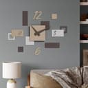 Giallobus - Reloj Geotime - Stone - Madera de MDF - Geotime - 07S_Slate - Reloj de Pared Moderno - Números Adhesivos 3D - Construcción Modular - 4