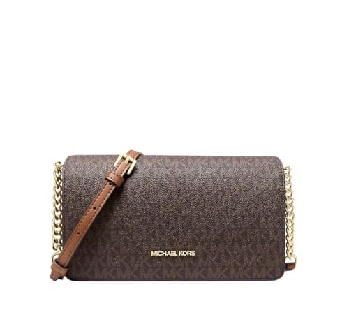 Michael Kors Jet Set Bolso cruzado con logotipo Signature Marrón
