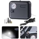 NINMORTH Portable 12V Air Compressor for Car Tires, Corded Electric Inflator with Digital Display, Cable, 4 Nozzles, 150PSI, Black - 3