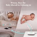 Sense-U Pro Baby-Bewegungsmonitor (große Reichweite): Erfasst Bewegung, Umdrehen & Temperatur überall, mit Vibrationswecker, akustischen Alarmen & Schlaferfassung - 3
