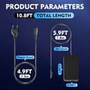 Alimentatore Microsoft Surface 65W Caricatore per Microsoft Surface Pro 11/10/9/8/7+/7/6/5/4/3/X, Surface Laptop 7/6/5/4/3/2/1,Surface Book 3/2/1, Surface Go 4/3/2/1, Con porta USB da 5V 1A - 3