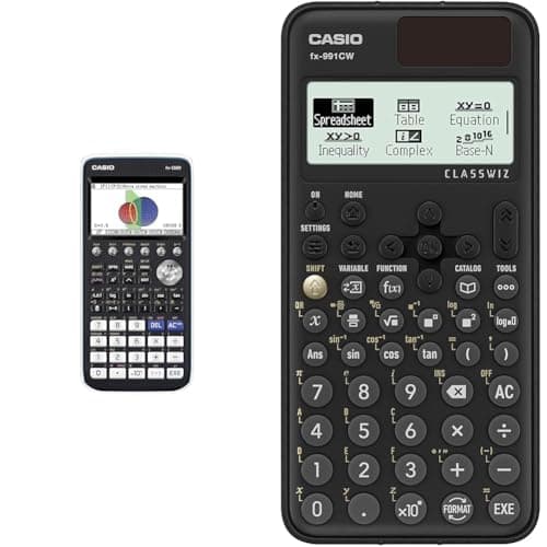 Casio Fx-Cg50 Calcolatrice Grafica Senza Cas Con Display A 65.000 Colori, Nero/Bianco, ‎A4 & FX-991 CW (Modello 2024) Calcolatrice Scientifica, 540 Funzioni e e Display Naturale