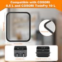 Paraspruzzi antispruzzo in acciaio inox Compatibile con Cosori Airfryer 8,5L/Dual Blaze TwinFry 10L, accessorio per friggitrice ad aria calda per Cosori CAF-R901-AEU 8,5L con esterno in silicone - 4