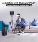 TRANSNOVO Link Cable 5M, VR Compatible With Meta Quest 3/3S/2/Pro/Pico 4, Long Accessories for PC/Steam VR Games, USB 3.2 A to Type-C High Speed Data Transfer, Black - 6