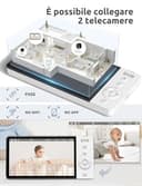 GHB Baby Monitor Video e Audio 5", Telecamera Neonato con Schermo IPS 5000mAh, Visione Notturna, Sensore di Temperatura, VOX, Ninnananna - 9