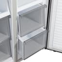 CHiQ Frigorifero americano Cross Door,Total No Frost, Grande capacità 415 Litri,Zona multi-temperatura Care+,SuperCool,182.5cm,compressore Smart Inverter,37db,Nero,Frigo 4 porte - 9