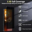 Jaavkkma 1 Pezzo Privacy Pellicola Protettiva per ASUS ROG Phone 8/8 Pro/9/9 Pro Vetro Temperato, Durezza 9H/Anti-Spia, Protezione Schermo per ASUS ROG Phone 8/8 Pro/9/9 Pro - Anti Spy Vetro Temperato - 3