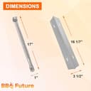 MixRBBQ Grill Replacement Parts for Napoleon Prestige 500 and Built-in Prestige 500, Stainless Steel 7-Pack Heat Plates, 4-Pack Burner and 2-Pack Grate Grid for Napoleon - 3