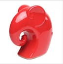 URGrace 2 elefantini ornamentali, nero e rosso, in ceramica, sculture di animali, decorativo, per soggiorno, regalo di matrimonio - 6