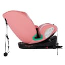 For Your Little One AllStage 360 Group 0/1/2/3 Car Seat, ISOFIX i-Size, 360-Degree Rotation, Rear and Forward-Facing, Birth to 12 Years, 5-Point Harness, 7 Height Positions (Blush Rose) - 5