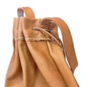 MELONI Borsa Zaino in Pelle, Artigianale, Fatta a mano, Sacca Sarda Tradizionale SA TASCA, Cuoio Naturale con Chiusura a Coulisse - 5