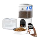 Romiromi 2in1 4.5L Automatic Cat Feeder with Camera and 2.5L Water Fountain,5G WiFi 1K FHD Video with Timer and APP Control,Smart Cat Food Dispenser for Dry Food,10 Meals Day,Pet Feeding Log Record - 1