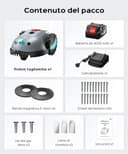 (2026 Upgrade) YARDCARE V100 Robot Tagliaerba a Batteria con Navigazione Visiva, Rilevamento di 150 Ostacoli, Robot Tosaerba Fino a 150 m², Robot Tosaerba con Strisciamagnetica, Lame di Ricambio - 9