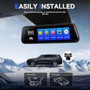 Inefala 4K Dash Cam Specchietto con WiFi/GPS/Control APP, 9.66'' Schermo Tattile Specchietto Retrovisore, Dashcam Auto Fronte Retro con Scheda SD 64G, ADAS, Sensore G, Registrazione Loop - 7