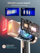 Epilatore Luce Pulsata con Funzione di Raffreddamento a Ghiaccio, Schermo LCD Touch,Modalità di Scorrimento Automatico, Epilatore a Luce Pulsata per Donne e Uomini,Viso, Ascelle, Bikini,Corpo, Bianco - 6