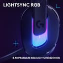 Logitech G G522 LIGHTSPEED, Kabelloses Gaming-Headset, Full-Band-Mikrofon, erweitertes Audio, Tri-Connect (LIGHTSPEED, Bluetooth, USB A auf C), LIGHTSYNC RGB, für PC,Nintendo Switch/Switch 2 – Schwarz - 2
