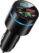 Mohard Transmisor FM Bluetooth Coche 5.3, Metal PD 30W & QC3.0 18W Cargador Coche Rápido, Manos Libres Receptor Música Bluetooth con Cancelación Ruido, con Anillo Luz & Música Alta Fidelida Car - 1