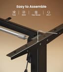 MAIDeSITe höhenverstellbarer Schreibtisch elektrisch mit starken Motor, tischgestell höhenverstellbar 2 teiligen Beinen sowie auch 4 Memory-Steuerung Schreibtisch -T1 Pro(Schwarz) - 9