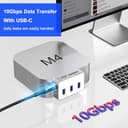 Dock compatto per Mac mini M4 | 3 porte USB 3.0 (5 Gbps) + 10 Gbps tipo C | lettore di schede SD/TF | estensione Mac mini M4 Hub - 3