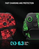 Switch 2 Pro Controller, Switch Controller Wireless with Charging Dock for Switch 2/Lite/OLED, RGB Bluetooth Gamepad with Hall Effect/7 LED Colors/Back Paddles/Dual Shock/Turbo/Motion Control, Black - 5