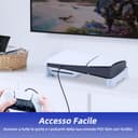 Tolesum Supporto Orizzontale per PS5 Slim/PS5 Pro, Stabile Supporto Base Antiscivolo per Facile Dissipazione del Calore Compatibile con la Console PlayStation 5 Slim Disc&Digital- NON per PS5(Bianco) - 6