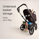 Bugaboo Donkey 6 Single Pushchair, Convertible to Double and Twin Stroller, Pram for Newborn and Toddler, Double Storage Space & Side Basket, Easy to Maneuver One Hand Steering, Cocoa Brown - 7