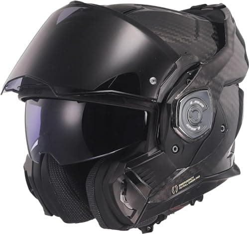 LS2, Casco moto modulare ADVANT X CARBON Gloss Carbon, M
