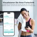 Körperfettwaage Digital Personenwaage Bluetooth mit 8 Elektroden Ganzkörperanalyse Waage mit APP und Handsensoren Smart Körperwaage für 18 Körperdaten Analysiert, BMI, Gewicht, Muskelmasse - 5