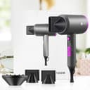 Ionen Föhn AC Motor 1800W Haartrockner, slopehill Schnelltrocknen Hair Dryer, Salon Haarfön mit Heiß-/Kalttaste, 3 Fön Concentrators and Diffuser, 3 Temperatureinstellungen, 2-Gang（Violett） - 8