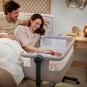 kk Kinderkraft NESTEE UP2 Culla da affiancare, Lettino Co-Sleeping, 5 livelli di regolazione dell’altezza, 4 ruote per poterlo, Facile da Montare, Accessori materasso, Morbido materiale, Grigio Claro - 9