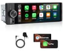 1 DIN Autoradio mit Wireless CarPlay & Android Auto, 6,36 Zoll Auto Radio mit Bildschirm, GPS Navigation, FM, Bluetooth, Freisprecheinrichtung, Aux-Eingang, Lenkradsteuerung, Equalizer, Mirror Link - 1