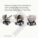Bugaboo Donkey 5 Mono, Convertible Into Side by Side Double Stroller, Improved Design, Reversible Seat, One Hand Steering and Side Basket, Desert Taupe - 6