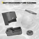 Nobleza Automatic Dog Cat Food Feeder and Waterer Set, 3.8 L Dog Cat Water and Food Dispenser, Automatic Pet Water Dispenser Pet Feeder for Small Medium Dogs, Puppy and Cats, 2 Packs, Dark Grey - 7