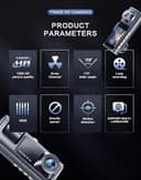 ELECTROMANIA - Dashcam Doble Cámara Coche Full HD con Pantalla y Visión Nocturna, MicroSD 32GB, Cargador USB, Soporte Ventosa, Grabación Bucle, Fácil Instalación, Batería incorporada - 5