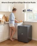 Upstreman 71L Frigorífico Sin Congelador, 1-10°C 7-niveles Regulación de Temperatura, LED-Beleuchtung, 40 dB Silencioso, Energéticamente Eficiente para Dormitorio, Oficina, Cocina, CR71-Gris Oscuro - 3