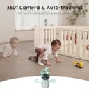 BOIFUN 2K Wifi Baby Monitor, App & 5'' Screen Control, Smart Night Light, Night Vision, Cry Motion Sound Detect, 360° Camera, Smartphone, PTZ, Auto-tracking, 24-H Battery Life, Humidity Temperature - 6