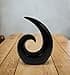 Elegante escultura de cerámica - decoración moderna en negro - espiral decorativa de 20 cm de altura - también adecuada para regalo - 3