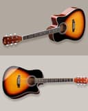 Winzz Chitarra Acustica Elettrificata, Chitarra Elettroacustica 4/4, Chitarra Adulti Bambini 12+ Anni, Chitarra Folk Principianti Kit con 12 Accessori (Corde di Acciaio, 41 Pollici, Lucido Sunburst) - 9