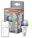 OSRAM Lampada LED SMART+ A75, forma lampadina E27 RGBW, multicolore, dimmerabile, Matter over WiFi, controllo tramite app e voce, 9,5 W, 16 milioni di colori - 1