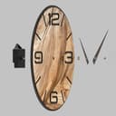 Giallobus - Reloj premium - Simple relief - Madera de MDF - Premium 45x45cm - n.13 Wood section - Artesano Made in Italy - Silencioso - Idea de regalo - Doble nivel moderno - 5