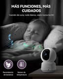 Comfyer Hybrid Video No WiFi&Smart WiFi Baby Monitor para bebé-5" 1080P Split Screen& 2K cámara App Control,Alerta movimiento,Detección sonido,Visión nocturna HD,5050mAh batería, Triple Seguridad,500M - 3